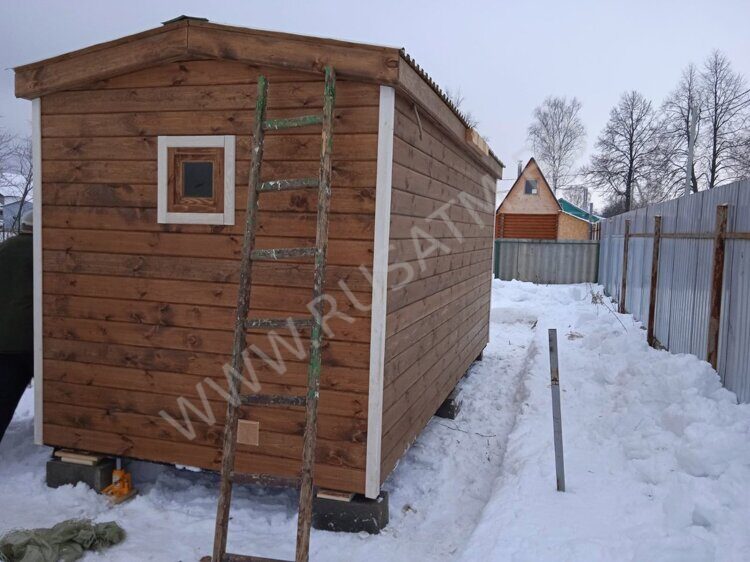 Готовая перевозная баня 7 на 2.5м.